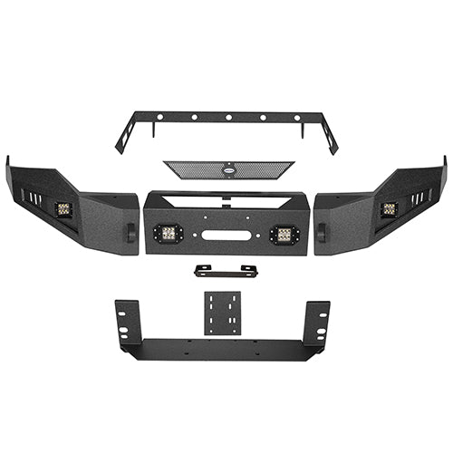 Ram 1500 Full Width Steel Front Bumper & Rear Bumper kits For 2013-2018 Dodge Ram 1500 Excluding Rebel - Hooke Road HE.6001+6005 25