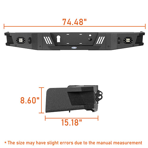 HookeRoad Front Bumper / Rear Bumper / Roof Rack for 2009-2014 F-150 SuperCrew,Excluding Raptor Hooke Road HE.8205+8202+8204 32