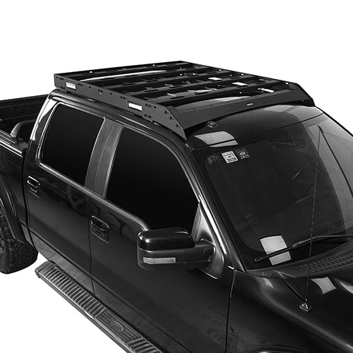 HookeRoad Front Bumper / Rear Bumper / Roof Rack Luggage Carrier for 2009-2014 F-150 SuperCrew,Excluding Raptor HE.8205+8201+8203 13