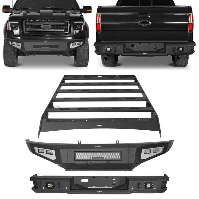 Load image into Gallery viewer, Hooke Road Front Bumper / Rear Bumper / Roof Rack Luggage Carrier(09-14 F-150 SuperCrew,Excluding Raptor)
