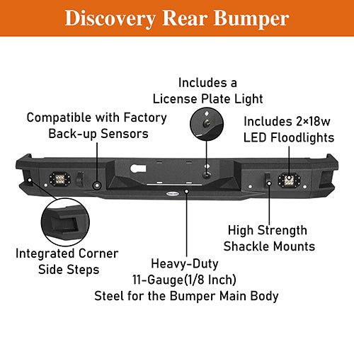 HookeRoad Front Bumper / Rear Bumper / Roof Rack Luggage Carrier for 2009-2014 F-150 SuperCrew,Excluding Raptor HE.8205+8201+8203 28