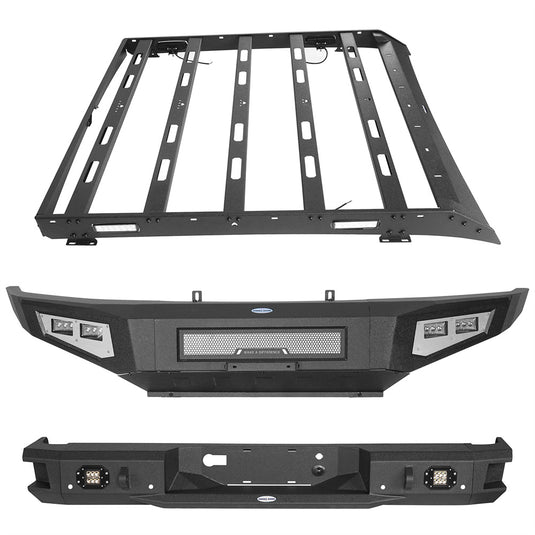 Hooke Road Front Bumper / Rear Bumper / Roof Rack Luggage Carrier(09-14 F-150 SuperCrew,Excluding Raptor)
