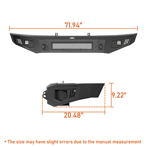 HookeRoad Front Bumper / Rear Bumper / Roof Rack Luggage Carrier for 2009-2014 F-150 SuperCrew,Excluding Raptor HE.8205+8201+8203 35