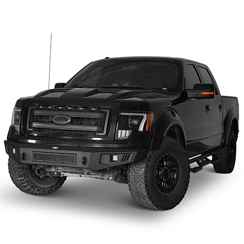 HookeRoad Front Bumper / Rear Bumper / Roof Rack Luggage Carrier for 2009-2014 F-150 SuperCrew,Excluding Raptor HE.8205+8201+8203 3