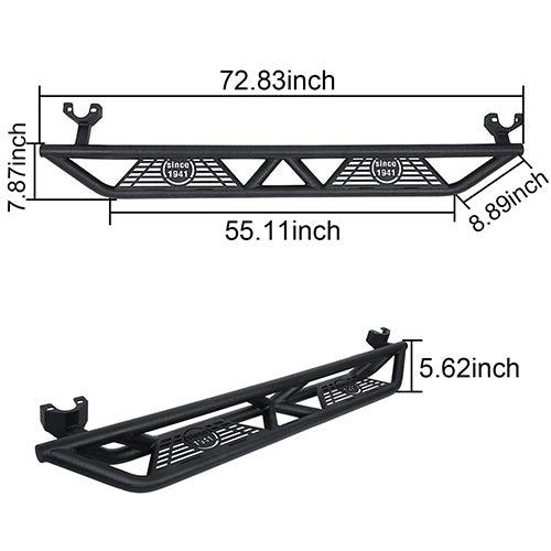 Load image into Gallery viewer, HookeRoad Jeep JK Front Bumper / Rear Bumper / Running Boards for 2007-2018 Jeep Wrangler JK Hooke Road HE.2013+3018+2030 31
