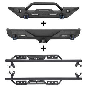 HookeRoad Jeep JK Front Bumper / Rear Bumper / Running Boards for 2007-2018 Jeep Wrangler JK HookeRoad HE.2010+3018+2030 2