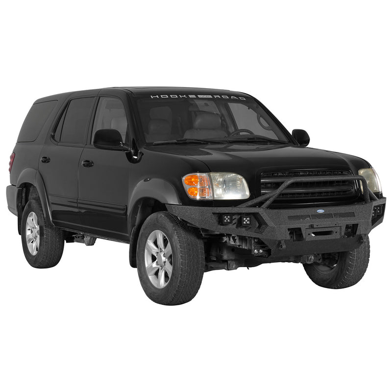 Load image into Gallery viewer, 2001-2004 Toyota Sequoia Front Bumper w/ Winch Plate &amp; Spot Light Hooke Road b4805 3
