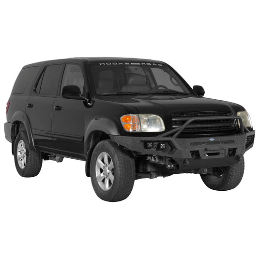 2001-2004 Toyota Sequoia Front Bumper w/ Winch Plate & Spot Light Hooke Road b4805 3