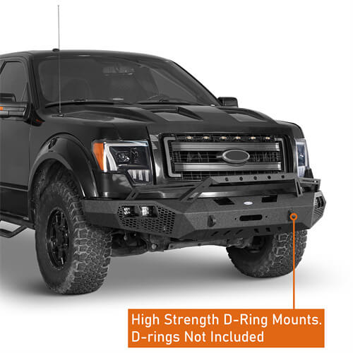 Load image into Gallery viewer, HookeRoad Full Width Front Bumper w/Grill Guard for 2009-2014 Ford F-150, Excluding Raptor b8200s 11
