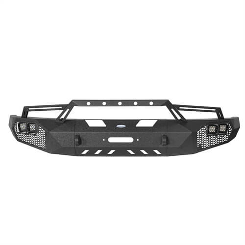 HookeRoad Full Width Front Bumper w/Grill Guard for 2009-2014 Ford F-150, Excluding Raptor b8200s 17