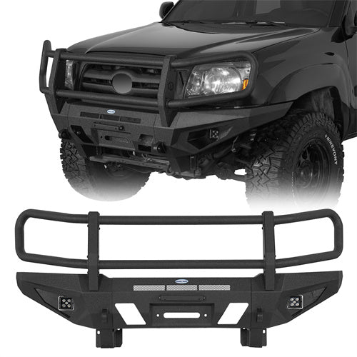 Hooke Road Front Bumper with Grille Guard for  2005-2011 Toyota Tacoma b4041s 1
