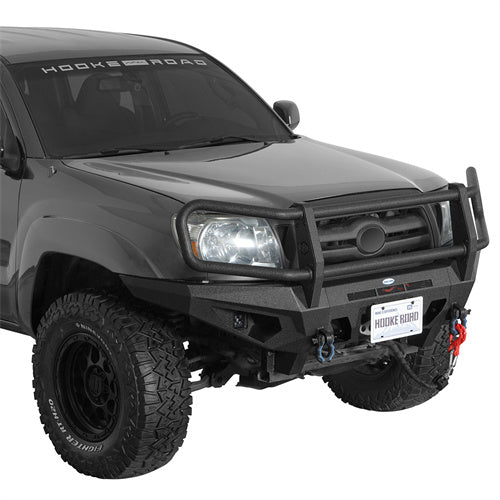 Load image into Gallery viewer, Hooke Road Front Bumper with Grille Guard for  2005-2011 Toyota Tacoma b4041s 3
