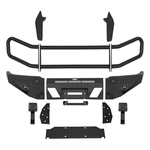 Load image into Gallery viewer, Hooke Road Front Bumper with Grille Guard for  2005-2011 Toyota Tacoma b4041s 4
