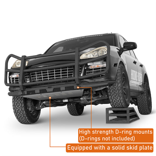 Front Bumper w/ Grille Guard & Skid Plate(03-10 Porsche Cayenne 955 957) - Hooke Road