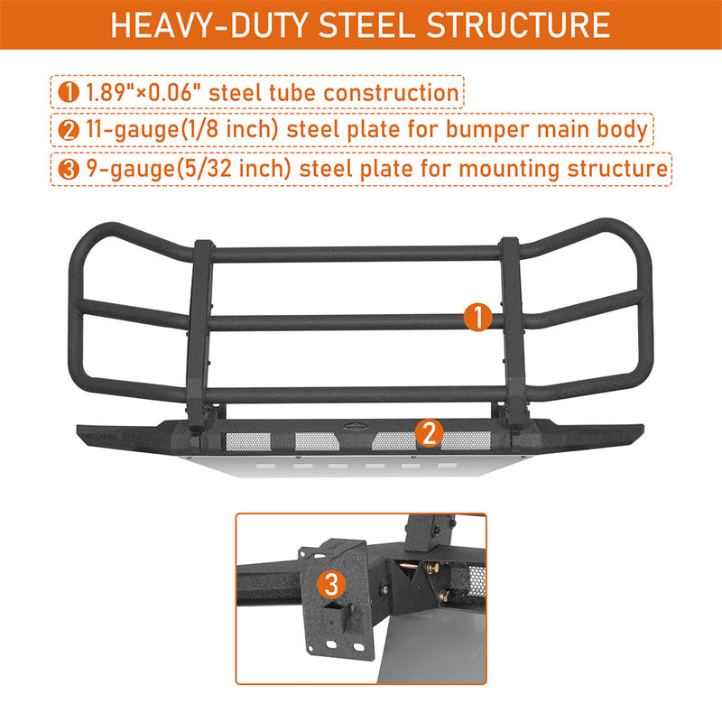 Load image into Gallery viewer, Front Bumper w/ Grille Guard &amp; Skid Plate(03-10 Porsche Cayenne 955 957) - Hooke Road
