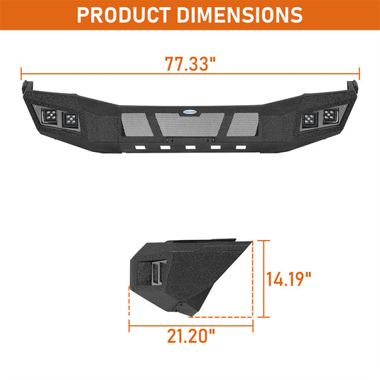 Hooke Road 2004-2006 Dodge Durango Front Bumper w/ License Plate Mount b6853s 5