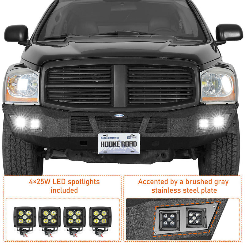 Load image into Gallery viewer, Hooke Road 2004-2006 Dodge Durango Front Bumper w/ License Plate Mount b6853s 6

