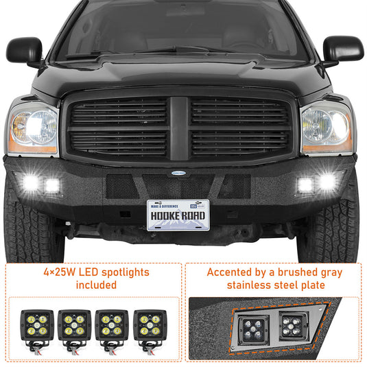 Hooke Road 2004-2006 Dodge Durango Front Bumper w/ License Plate Mount b6853s 6