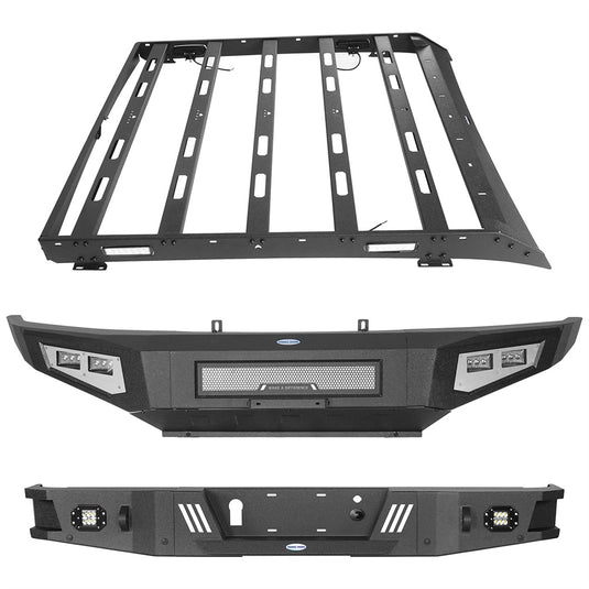 Front Bumper & Rear Bumper & Roof Rack(09-14 F-150 SuperCrew,Excluding Raptor) - Hooke Road