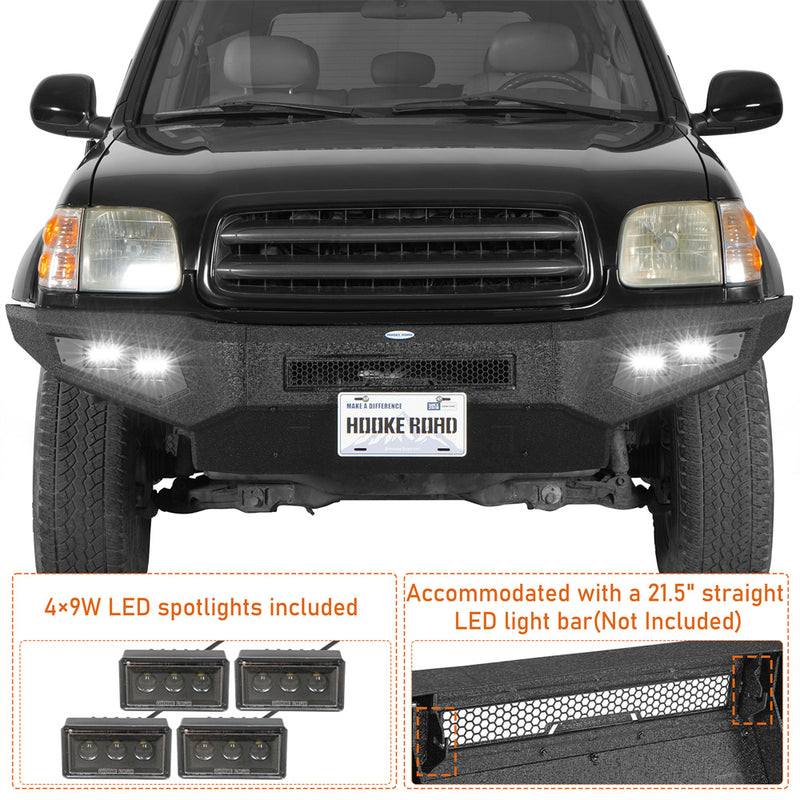 Load image into Gallery viewer, Hooke Road Front Bumper with Skid Plate for 2001-2004 Toyota Sequoia b4804s 7
