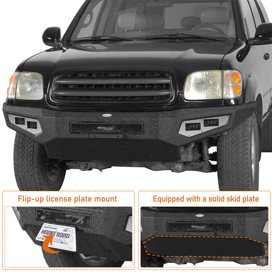 Hooke Road Front Bumper with Skid Plate for 2001-2004 Toyota Sequoia b4804s 8