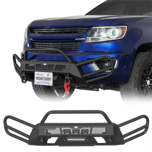 Hooke Road Front Bumper w/ Tube Guard for 2015-2020 Chevy Colorado b9118s 1