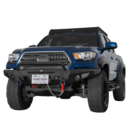 Load image into Gallery viewer, Hooke Road Front Bumper with Winch Plate for 2016-2023 Toyota Tacoma b4233s 2
