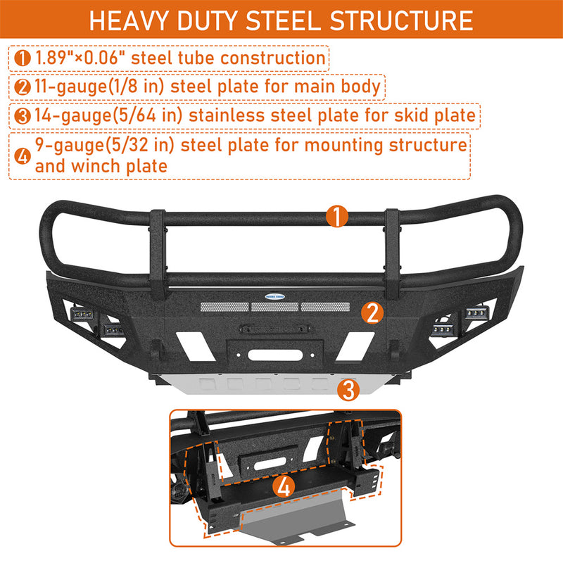 Load image into Gallery viewer, 2003-2005 Toyota 4Runner Front Bumper w/ Grille Guard &amp; Winch Plate b9860s 9
