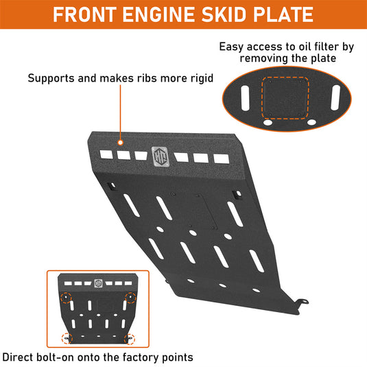 Front Engine Skid Plate for 2003-2018 Porsche Cayenne 955 957 958 Hooke Road b7214s 6