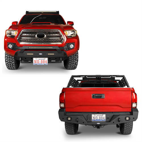 HookeRoad Tacoma Front & Rear Bumpers Combo for 2016-2023 Toyota Tacoma 3rd Gen b42034200s 21