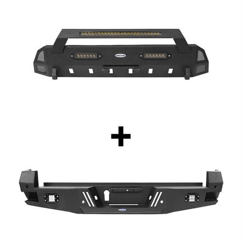 HookeRoad Tacoma Front & Rear Bumpers Combo for 2016-2022 Toyota Tacoma 3rd Gen b4203s4204 3