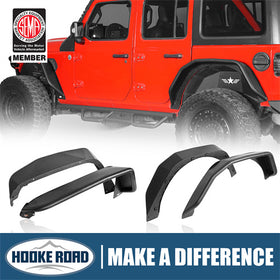 2018-2023 Jeep JL Fender Flares Kit w/Signal Lights 4x4 Jeep Parts - Hooke Road b3053 1