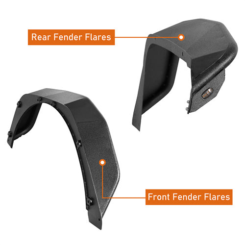 Load image into Gallery viewer, 2018-2023 Jeep JL Fender Flares Kit w/Signal Lights 4x4 Jeep Parts - Hooke Road b3053 29
