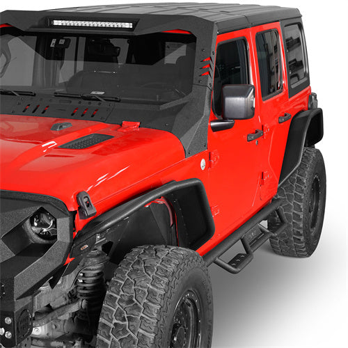 2018-2023 Jeep JL Fender Flares Kit w/Signal Lights 4x4 Jeep Parts - Hooke Road b3053 6