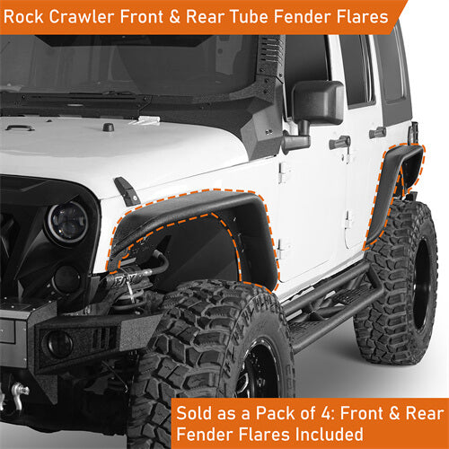 Load image into Gallery viewer, 2007-2018 Jeep JK Fender Flares Kit 4x4 Jeep Parts - Hooke Road b2086 12

