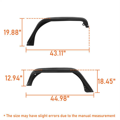 Load image into Gallery viewer, 2007-2018 Jeep JK Fender Flares Kit 4x4 Jeep Parts - Hooke Road b2086 17
