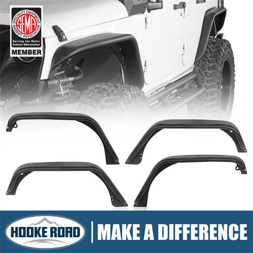 2007-2018 Jeep JK Fender Flares Kit 4x4 Jeep Parts - Hooke Road b2086 1