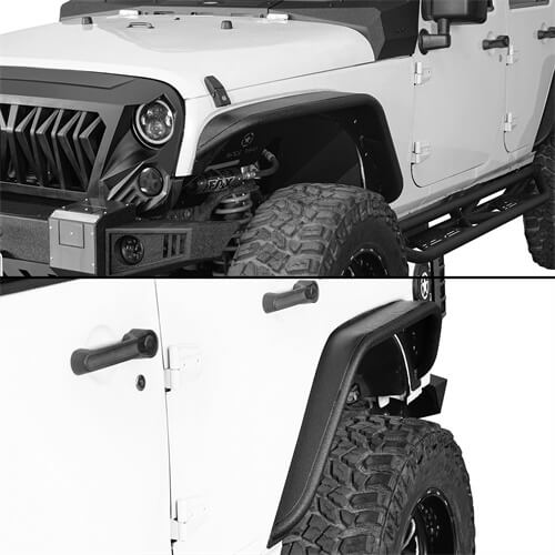 2007-2018 Jeep JK Fender Flares Kit 4x4 Jeep Parts - Hooke Road b2086 24