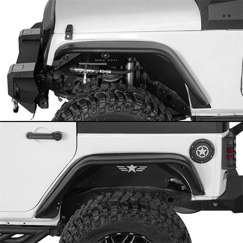 2007-2018 Jeep JK Fender Flares Kit 4x4 Jeep Parts - Hooke Road b2086 25