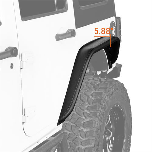 2007-2018 Jeep JK Fender Flares Kit 4x4 Jeep Parts - Hooke Road b2086 9