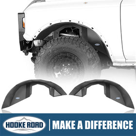 Hooke Road Front Wheel Well Liners Front Inner Fender Lineers For 2021-2023 Ford Bronco b8914s 1