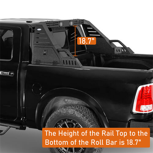 Full-Size Pickup Trucks Roll Bar Adjustable Truck Bed Roll Bar 4x4 Truck Parts - Hooke RoadFull-Size Pickup Trucks Roll Bar Adjustable Truck Bed Roll Bar 4x4 Truck Parts - Hooke Road B9910S 6