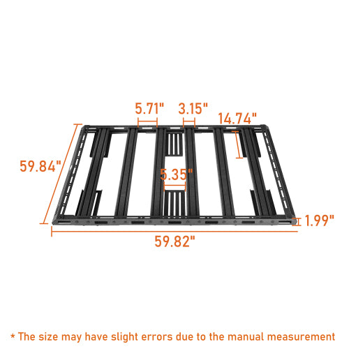 Hooke Road Truck Bed Rack Cargo Carrier for Full-Size Trucks Ford F-150 & Ram 1500 & Chevy Silverado 1500 & GMC Sierra 1500 & Toyota Tundra b9913 12