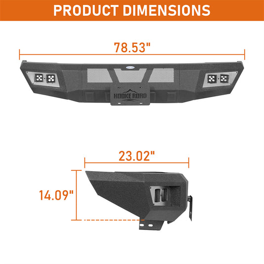 Steel Full-Width Front Bumper for 1994-2002 Ram 1500 Ram 2500 3500 b6441 5