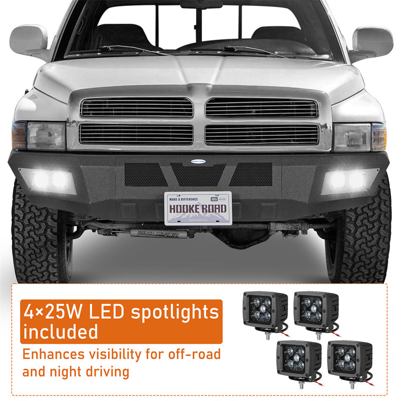 Load image into Gallery viewer, Steel Full-Width Front Bumper for 1994-2002 Ram 1500 Ram 2500 3500 b6441 6
