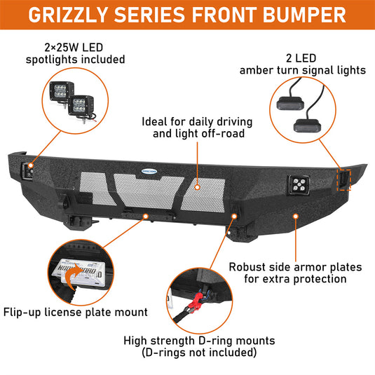 Full-Width Front Bumper 1996-2002 Toyota 4Runner Hooke Road b9758s 9