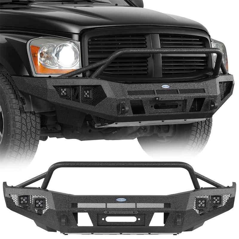Load image into Gallery viewer, Full Width Front Bumper with Winch Plate for 2004-2006 Dodge Durango Hooke Road b6854s 1
