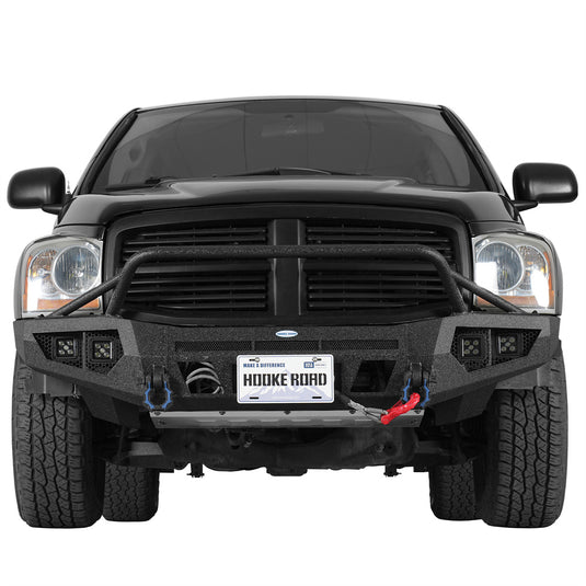 Full Width Front Bumper with Winch Plate for 2004-2006 Dodge Durango Hooke Road b6854s 2