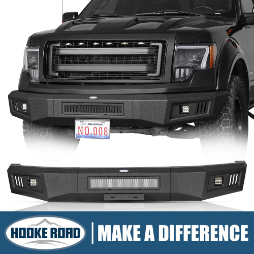 Hooke Road HR Guardian Ⅱ Full Width Front Bumper for 2009-2014 Ford F-150, Excluding Raptor b8212 1