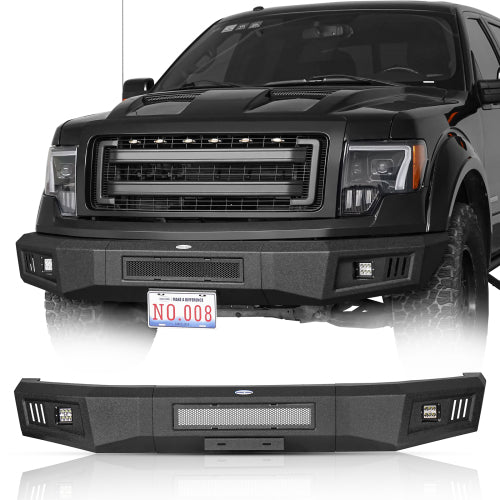 Load image into Gallery viewer, Hooke Road HR Guardian Ⅱ Full Width Front Bumper for 2009-2014 Ford F-150, Excluding Raptor b8212 2
